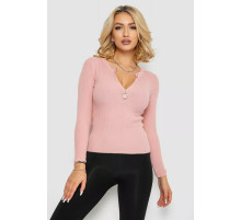 Женская кофта на молнии в рубчик, цвет светло-розовый, 204R003