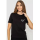 Жіноча футболка з принтом, колір чорний, 241R122