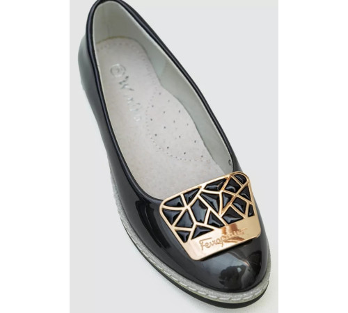 Туфли детские лаковые, цвет черный, 243RG067-9