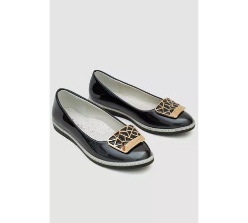 Туфли детские лаковые, цвет черный, 243RG067-9