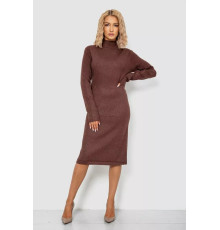 Платье вязаное однотонное, цвет коричневый, 244R664