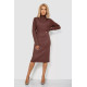 Платье вязаное однотонное, цвет коричневый, 244R664