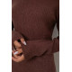 Платье вязаное однотонное, цвет коричневый, 244R664