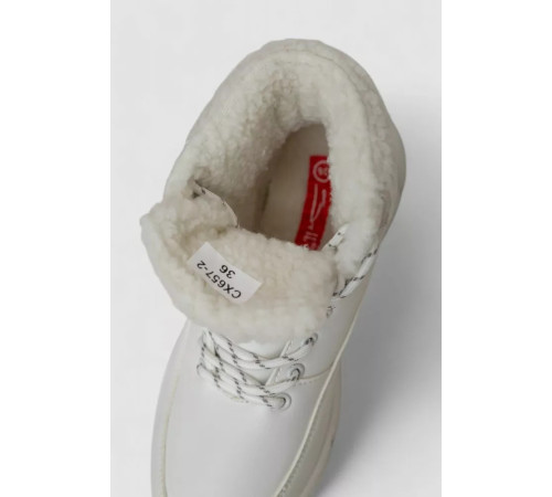 Кросівки жіночі зимові на хутрі, колір білий, 248RCX657