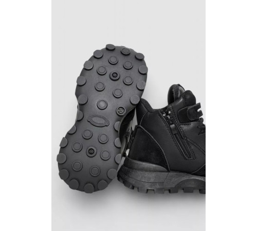 Кроссовки женские на меху, цвет черный, 243R109-5