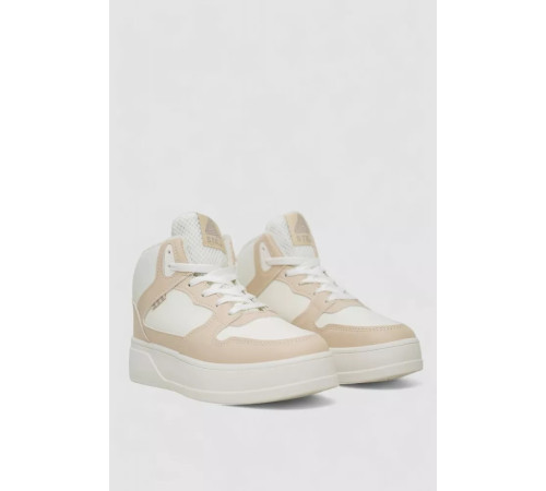 Кросівки жіночі зимові на хутрі, колір біло-бежевий, 248RQT10