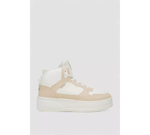 Кросівки жіночі зимові на хутрі, колір біло-бежевий, 248RQT10