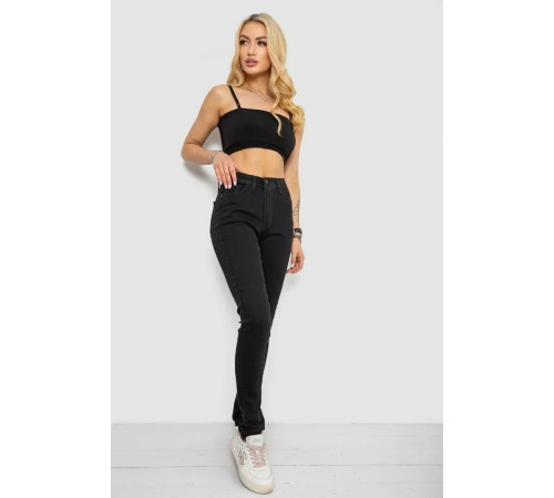 Джинсы женские, цвет черный, 182R4671