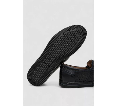 Туфлі чоловічі з перфорацією, колір темно-синій, 243RB1872