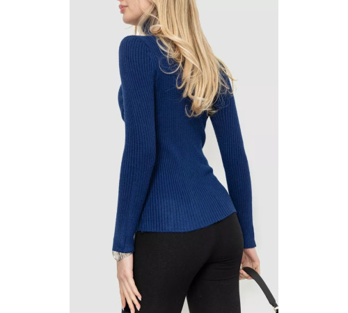 Гольф жіночий однотонний, колір синій, 244R002