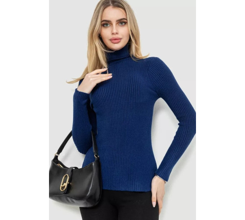 Гольф жіночий однотонний, колір синій, 244R002