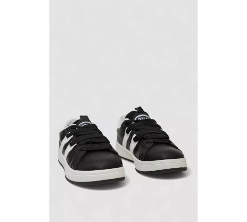 Кроссовки женские кожа, цвет черно-белый, 248RJH900-2
