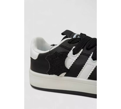 Кроссовки женские кожа, цвет черно-белый, 248RJH900-2