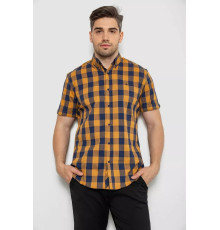 Сорочка чоловіча в клітку, колір коричневий, 214R834