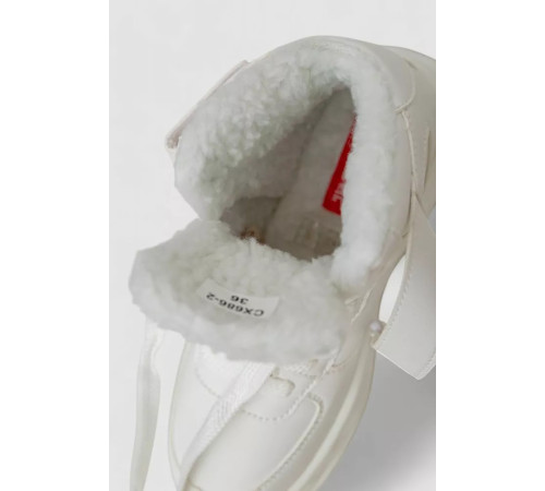 Кросівки жіночі зимові на хутрі, колір білий, 248RCX686