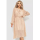 Сукня вільного крою шифонова, колір бежевий, 204R721