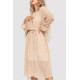 Сукня вільного крою шифонова, колір бежевий, 204R721