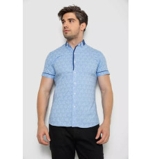 Рубашка мужская с коротким рукавом, цвет сиреневый, 214R3071.