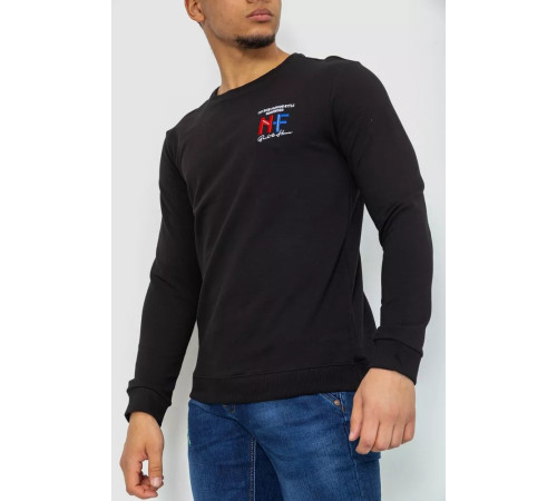 Батник чоловічий двонитка, колір чорний, 244RW016