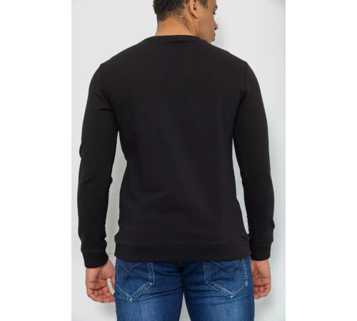 Батник чоловічий двонитка, колір чорний, 244RW016