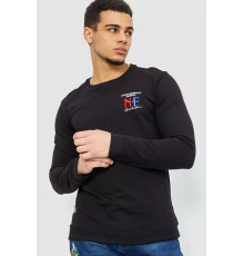 Батник чоловічий двонитка, колір чорний, 244RW016