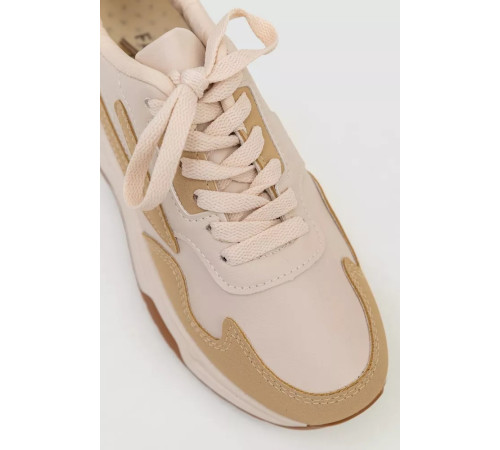 Кросівки жіночі екошкіра, колір бежевий, 243R186-161