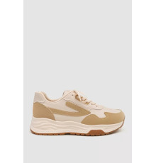 Кросівки жіночі екошкіра, колір бежевий, 243R186-161