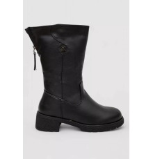 Чоботи жіночі зимові на хутрі, колір чорний, 243RY206