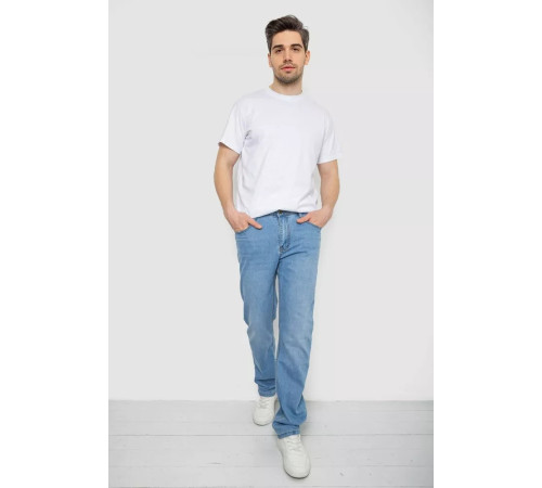 Джинси чоловічі однотонні, колір блакитний, 244R21-730
