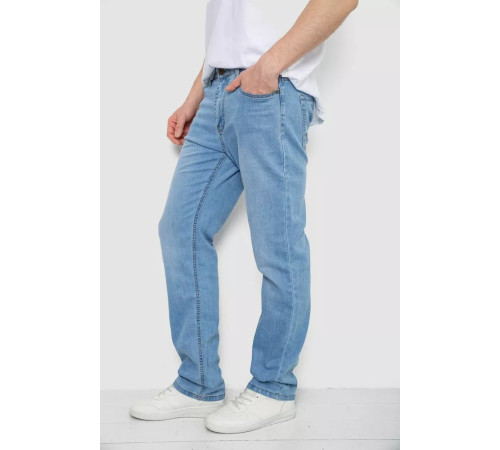 Джинси чоловічі однотонні, колір блакитний, 244R21-730