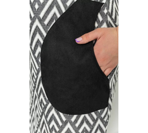 Сукня класична, колір чорно-білий, 183R701