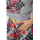 Піжама жіноча з принтом, колір сірий, 243R10373