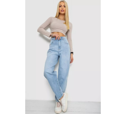 Джинси жіночі MOM, колір блакитний, 255RM578