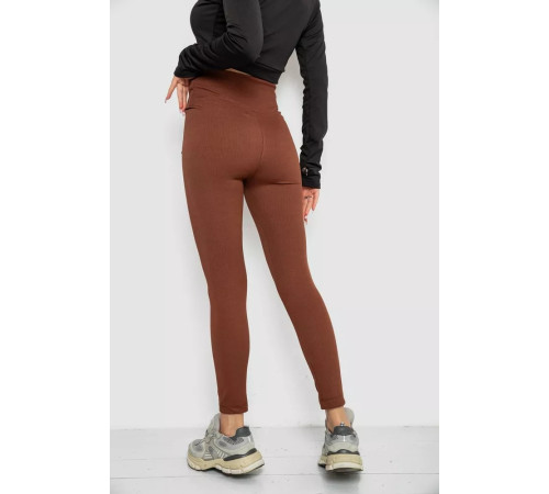 Лосини в рубчик, колір коричневий, 221R607