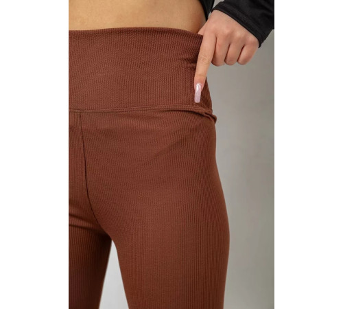 Лосини в рубчик, колір коричневий, 221R607