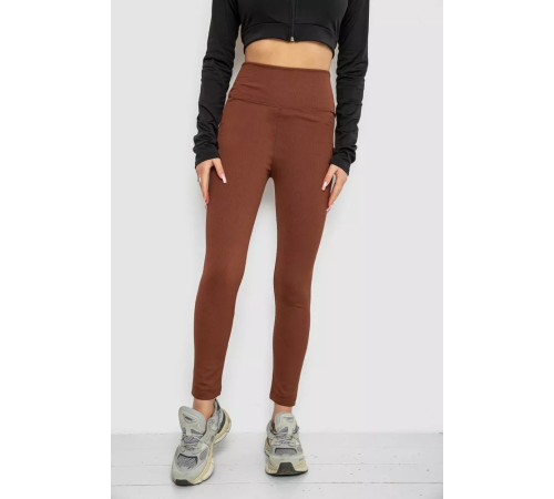 Лосини в рубчик, колір коричневий, 221R607