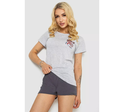 Піжама жіноча, колір сірий, 243R50613