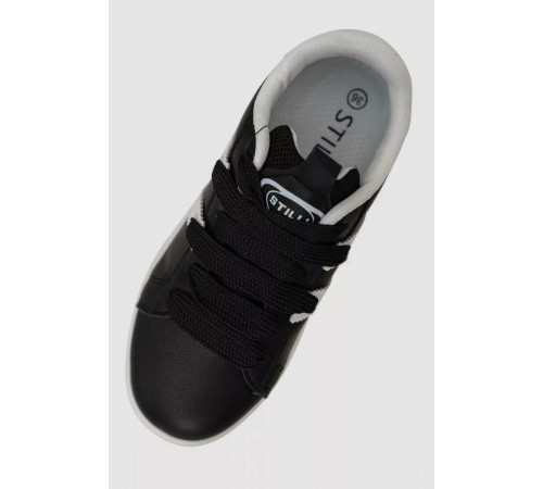 Кросівки жіночі шкіра, колір чорно-білий, 248RJH900-5