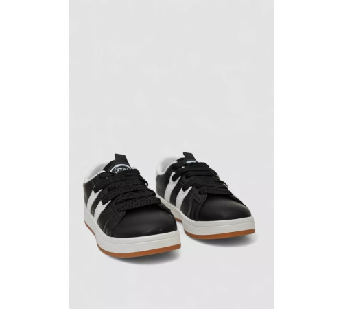 Кросівки жіночі шкіра, колір чорно-білий, 248RJH900-5