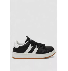 Кросівки жіночі шкіра, колір чорно-білий, 248RJH900-5