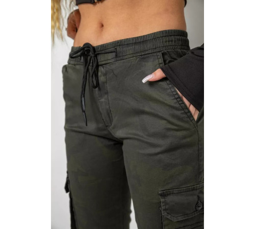 Брюки женские камуфляжные, цвет хаки, 244RTL1067