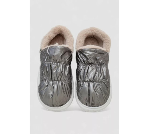 Тапочки мужские домашние с задником, цвет серый, 243R12922-1