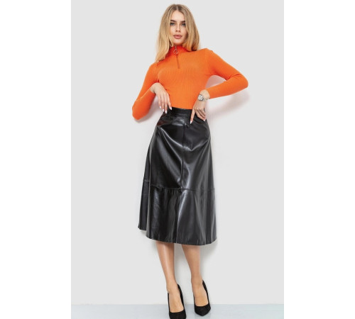 Женская кофта на молнии в рубчик, цвет оранжевый, 204R041
