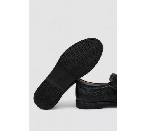 Туфлі чоловічі з перфорацією, колір темно-синій, 243RB1991