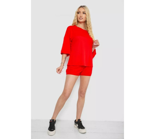 Костюм женский повседневный, красный, 238R6628.