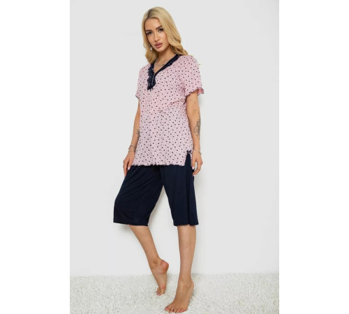 Женская пижама с принтом, цвет розовый, 243R6997