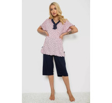 Женская пижама с принтом, цвет розовый, 243R6997