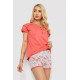Пижама женская с принтом, цвет коралловый, 243R0004-P8