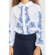 Блузка ошатна для дівчаток, колір біло-синій, 172R026-1