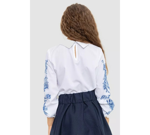 Блузка ошатна для дівчаток, колір біло-синій, 172R026-1